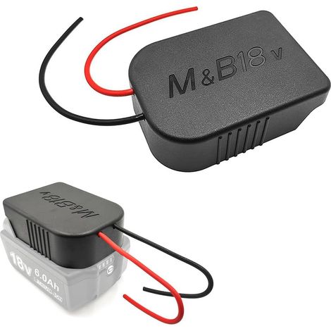 POFET Adaptateur de Batterie Power Wheels Adaptateur pour 18V 14.4V Batterie Power Mount Connector Adaptateur Dock Holder avec Fils 12 AWG DIY Power Tools (1/5)