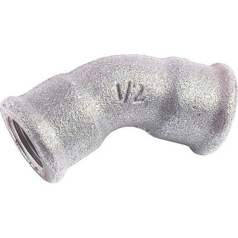 COUDE EGAL FONTE GALVANISEE 45° DOUBLE FEMELLE N° 41