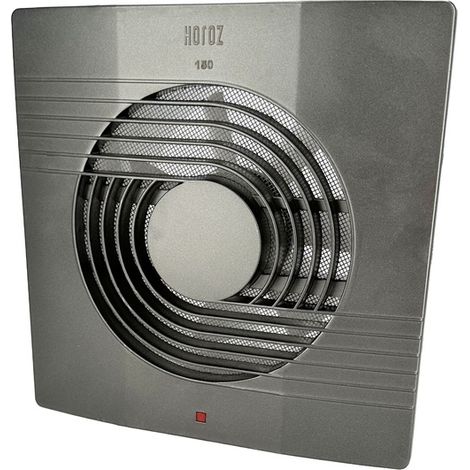 Extracteur d'air Ø150 mm anthracite – 150 m³/h – 20 W – HELIX 150 HOROZ 500.010.006