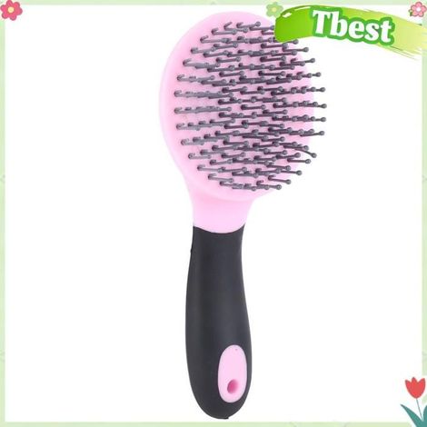 Brosse pour cheval, peigne en crin de cheval, brosse de toilettage professionnelle avec pointes de massage rondes pour chevaux, (1/4)