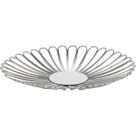 EGLO LIVING Dekoschale Ueda, elegante Schale zum Dekorieren, runder Deko Korb aus Metall in Chrom-Optik, Dekoschüssel Ø 40 cm