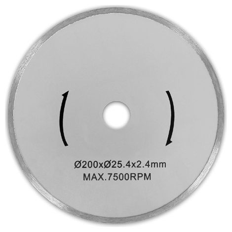 1x Disco de corte de diamante Ø 200 mm (1 Pieza, aplicable universalmente, Azulejos, Mármol, Porcelana, Cerámica) (1/3)