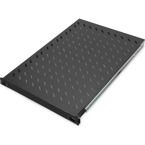 Digitus Ripiano Per Armadio 1 Unita' Profondita' 720 Mm. Capacita' Di Carico 80 Kg. Colore Nero Estraibile Su Binari Telescopici Con Viti (1/4)