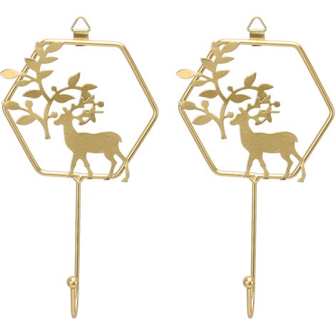 Décoration Murale Élégant En Métal - Design Cerf Moderne - Pour Salon Et Chambre - Lot De 2 Pièces (1/5)