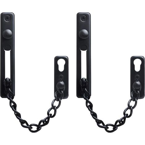 Catenaccio scorrevole in acciaio inossidabile, catena di sicurezza per porta da 2 pezzi, serratura antifurto per porta, serratura a catena per porta con viti, per cancelli da giardino, cancelli in leg