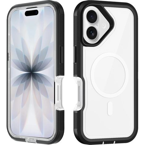 (Noir, iPhone 17e) Coque de protection magnétique ultra-résistante aux chocs et aux rayures (1/5)