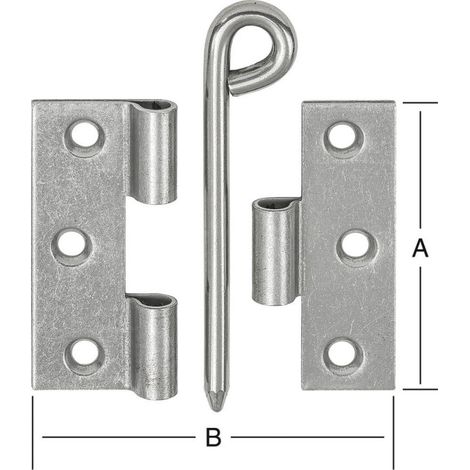 Bisagra de enlace Galva 70x55 mm.