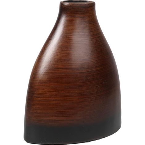 Vaso in ceramica marrone, 19x10x22 cm (1/2)