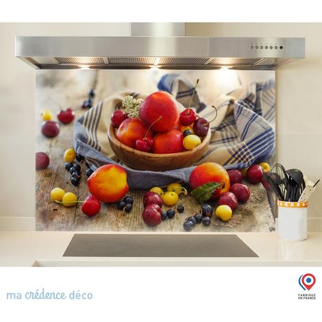 Fond de hotte : Fruits rouges - Verre trempé - 70 cm - 60 cm (1/5)