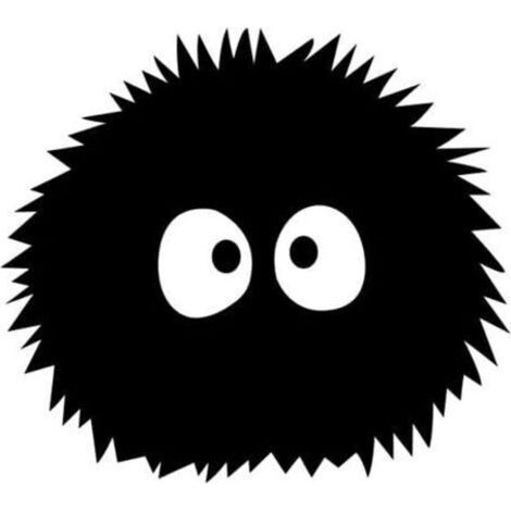 4pcs Totoro Ghibli Laputa Sticker pour voiture,Autocollants de voiture mignons à motifs Décoration amusante Couverture à gratter Autocollants de voiture créatifs,noir (1/5)