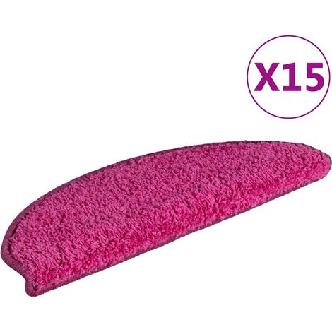 Maison Exclusive - Stufenmatten 15 Stk. 65x21x4 cm Rosa Halbrund (1/5)