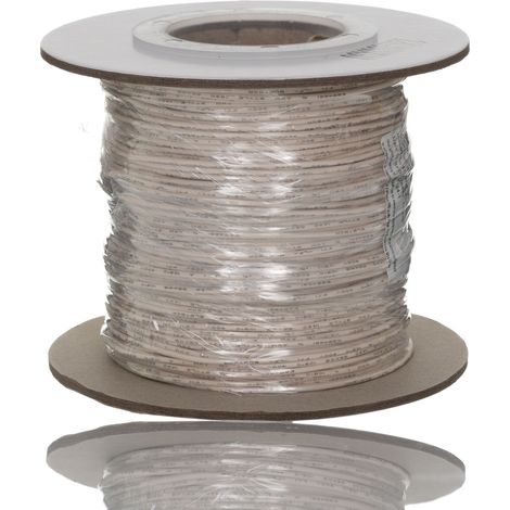 Fils de connexion RS PRO UL1430, 7 0,33 mm² 22 AWG, 300 V, PVC Blanc, 100m ( Prix pour Bobine de 100 Mètres )