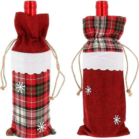 Coffrets cadeaux de vin et de champagne de Noël (lot de 2) réutilisables (1/5)