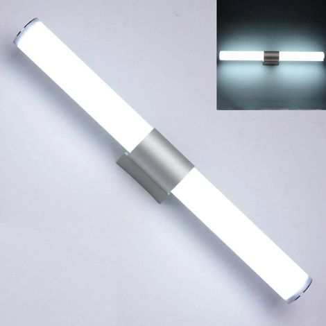 MINKUROW Espejo De Luz Baño Tocador Aplique De Pared Con Pantalla Cerrada Acero Inoxidable + Acrílico Maquillaje Gabinete Iluminación Ahorro De Energía Alto Brillo Led Estilo Moderno Para El Hogar (12 (1/5)