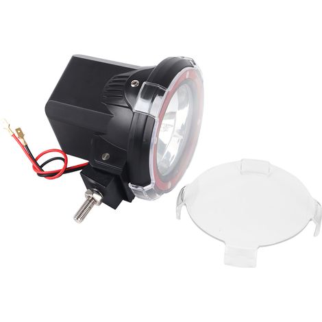 Kit de 4 phares HID avant pare-chocs toit lampe de pêche aventure 12-24V 55W 10cm anneau rouge (1/5)