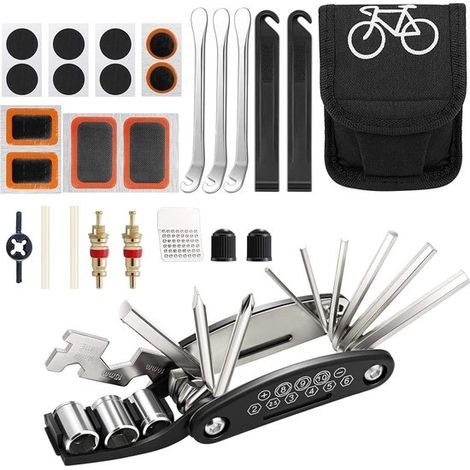 Kit de reparación de bicicletas - Herramienta multifuncional - Para el hogar y para llevar - Compacto - Accesorio para bicicletas (1/5)