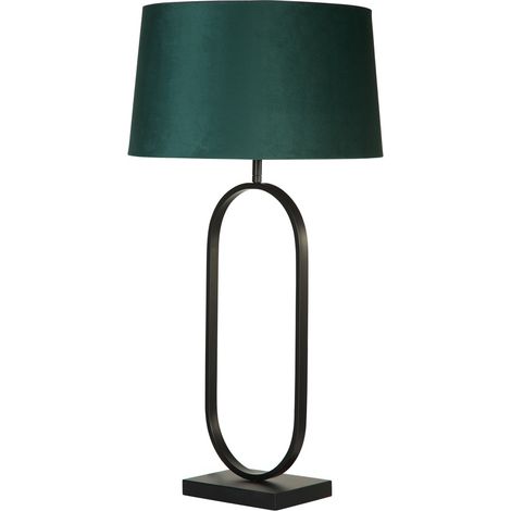 Lampe de table Modish Noir avec capuche émeraude - EU94101EM (1/3)