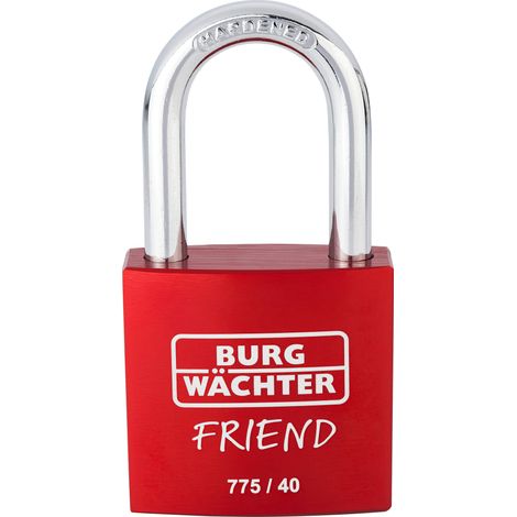 Burg Wächter 39431 Vorhängeschloss 40.00 mm verschieden schließend Rot Schlüsselschloss (1/5)
