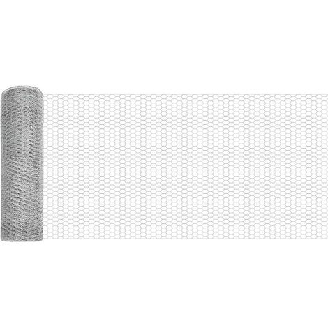 Maison Exclusive - Hexagonzaun Silber 0,6 x 10 m Verzinkter Stahl