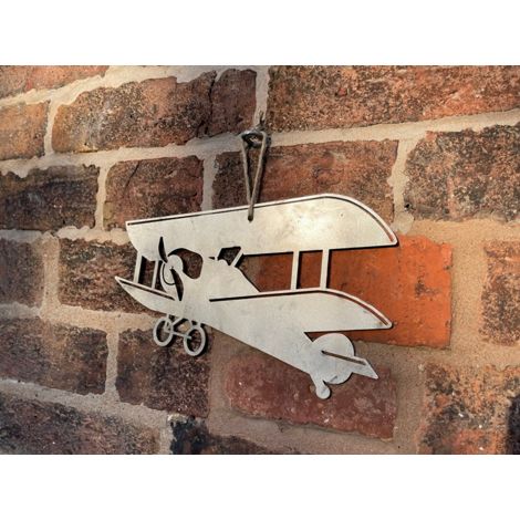 Hanging Tiger Moth Garden Art - Bare Metal/Ready to Rust - W15 x H23 cm