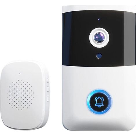 Sonnette vidéo WiFi sans fil - Vision nocturne IR - Audio bidirectionnel - Système de sécurité pour la maison. (1/5)