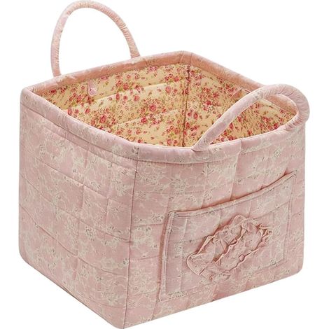 Storage Basket Floral Quilted Foldable Bag Large Shopping