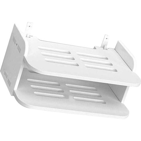Étagère de routeur, support de rangement mural sans perforation, support de décodeur pour salon et chambre à coucher (1/5)