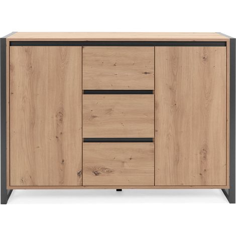 Credenza 2 ante 3 cassetti L120 cm - DENVER