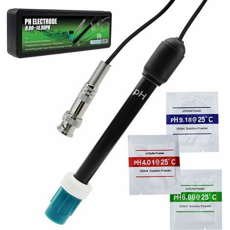 Ph avec électrode Câble de 300 cm de long et prise Bnc pour contrôleur de pH-mètre (électrode de pH BNC) (1/5)