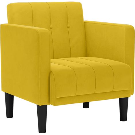 Maison Exclusive - Sessel mit Armlehnen Gelb 53 cm Samt