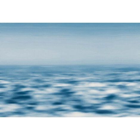 Papier peint panoramique salle de bain bleu & blanc Tapisserie panoramique mer bleue & blanche Papier peint panoramique bord de mer abstrait (1/3)