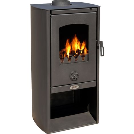 EEK A Kaminofen Holz Ofen Holzofen 6,4 kW Kamin Polar Dauerbrandofen Werkstattofen Schwedenofen Hüttenofen Heizofen (1/5)