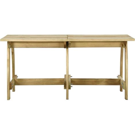 Maison Exclusive - Gartentisch 160x74x75 cm Kiefernholz Imprägnie
