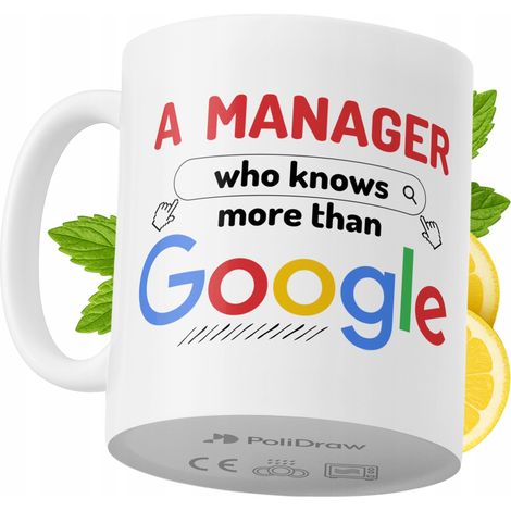 Taza de café/té divertida y humorística para un gerente. Taza con diseño gráfico y texto gracioso para cumpleaños, santos, días festivos. Taza premium para ocasiones especiales en casa, la oficina, el (1/5)