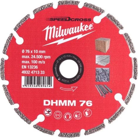 Milwaukee Modelo multi-materiales disco de diamante 76 mm