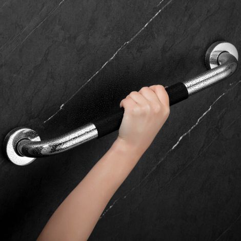 Barres d'appui en acier inoxydable, barre de douche résistante à la rouille avec silicone antidérapant pour salle de bain et hôpital (1/5)