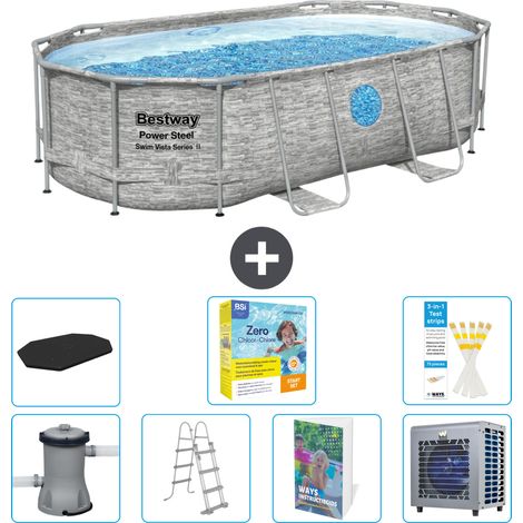 Bestway Power Steel Oval - 427x250x100 cm - 8-teilig S606 (1/4)