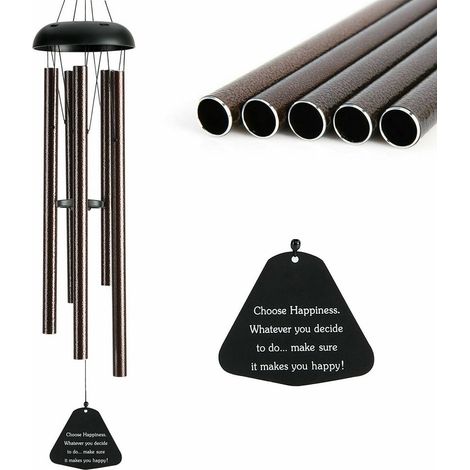 Carillon éolien de 91 cm (36 pouces) de diamètre, en métal, pour l'extérieur. Son grave et profond, rappelant celui d'une cloche d'église, pour créer une ambiance zen. Idéal pour la décoration de jard (1/5)