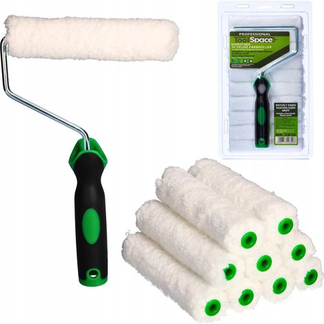Set mit 10 Mikrofasertüchern (15 cm) + 2K Griff
