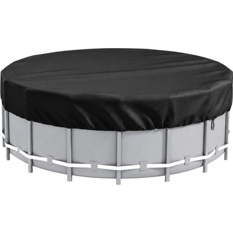 Bâche pour Piscines Ronde,Couverture de Piscine d'hiver Ronde,Bâche 4 Saisons Pours Piscine Hors Sol,Anti poussière,Protection UV,Imperméable,pour Jardins extérieurs (1/5)