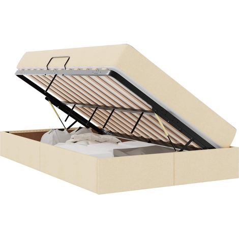 Maison Exclusive - Letto con contenitore e materasso Crema 120 x 200 cm Poliestere