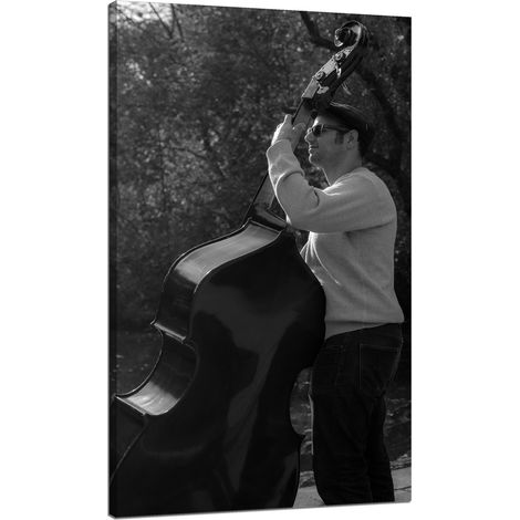 Lienzo impreso Música Músico Contrabajo 70x120 cm