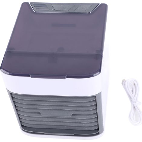 Ortviai Rafraîchisseur d'air portable USB avec humidification par brouillard frais, 3 vitesses, réservoir supérieur anti-fuite, 15 x 16 cm (1/5)