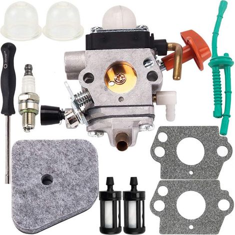 Lot de 2 carburateurs C1Q‑S173 compatibles FS87, FS90, FC95, FS100, FS110, HL100, HL90 – Pour débroussailleuse et taille‑haie (1/5)
