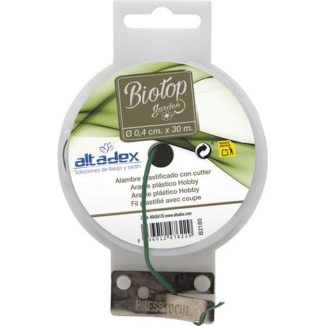 Grüner Kunststoffdraht 2 mm x 30 m