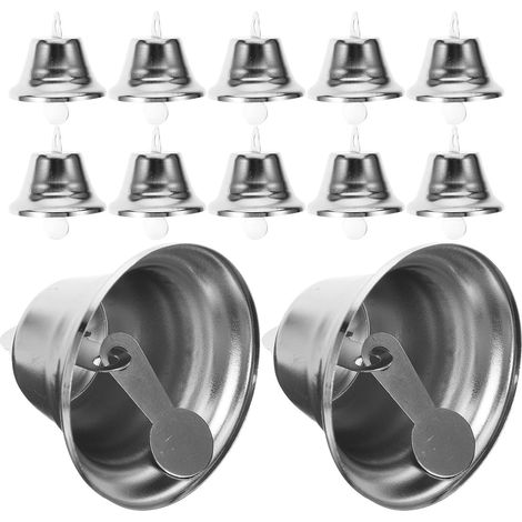 Lot de 24 Grelots Décoratifs en Fer Argenté de 45 Mm, Ornements Suspendus Chic pour Décoration de Noël, Mariage et Fête D'engagement (1/5)