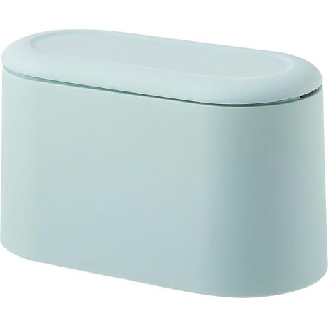 Poubelle de salle de bain Mini poubelle de comptoir avec couvercle à pression, porte-maquillage, meuble-lavabo (1/5)