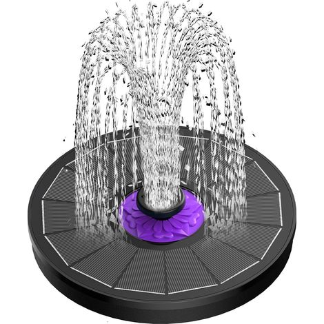 Fontaine Solaire, 3.5W Solaire Flottant Extérieur Fontaine Pompe Bassin Solaire avec 8 Buses pour Bain d'oiseaux, Étang, Piscine, Patio, Jardin Fontaine, Décoration de Jardin