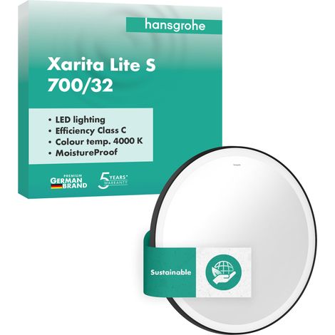 Espejo hansgrohe Xarita Lite S, iluminación LED redonda, (1/5)