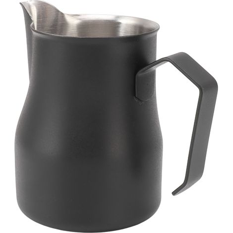 Verseuse à lait en acier inoxydable 304, bec verseur, échelle de mesure, tasse à latte café, 350ml, noir mat, pour bureau travail (1/5)